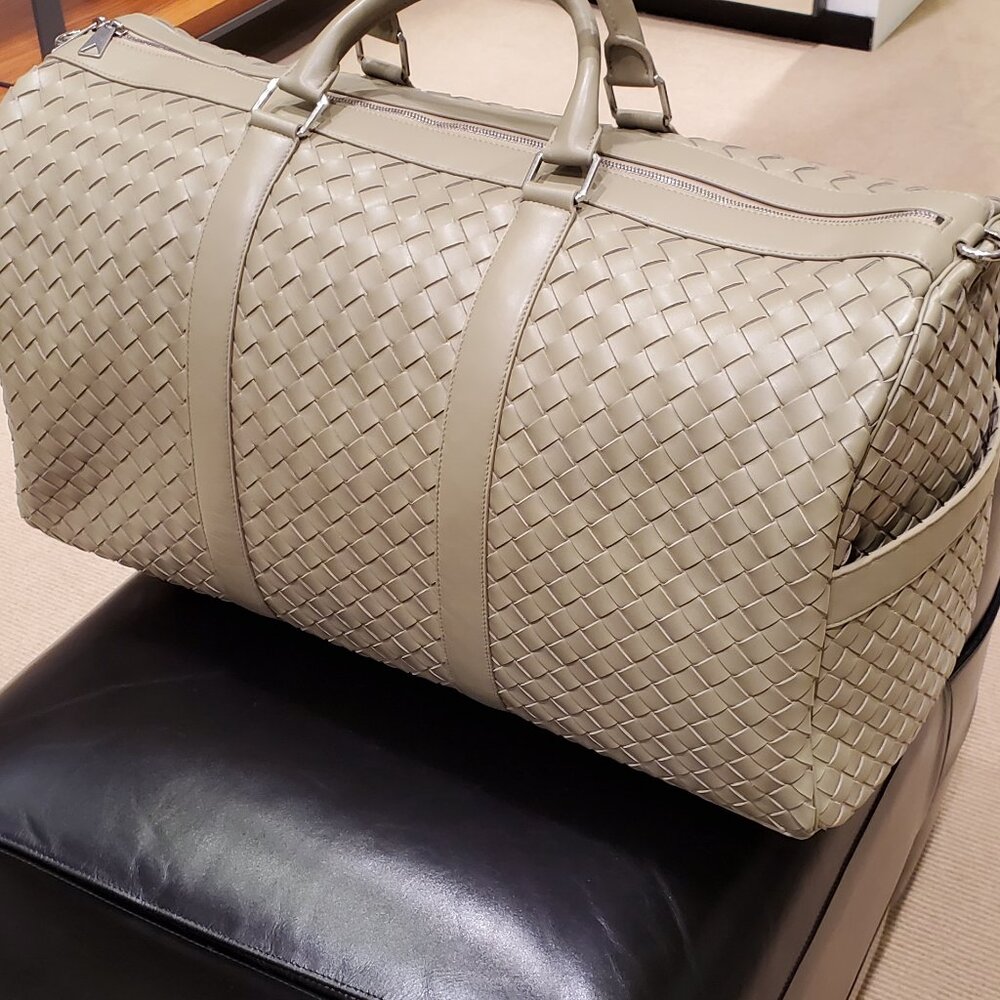 Authentic BOTTEGA VENETA Intrecciato travel large bag